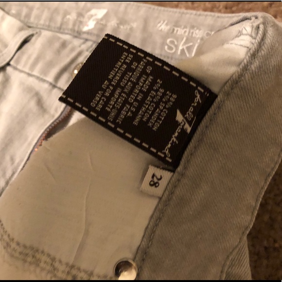 7 For All Man Kind Gray MidRise Cropped Jeans - Picture 5 of 5